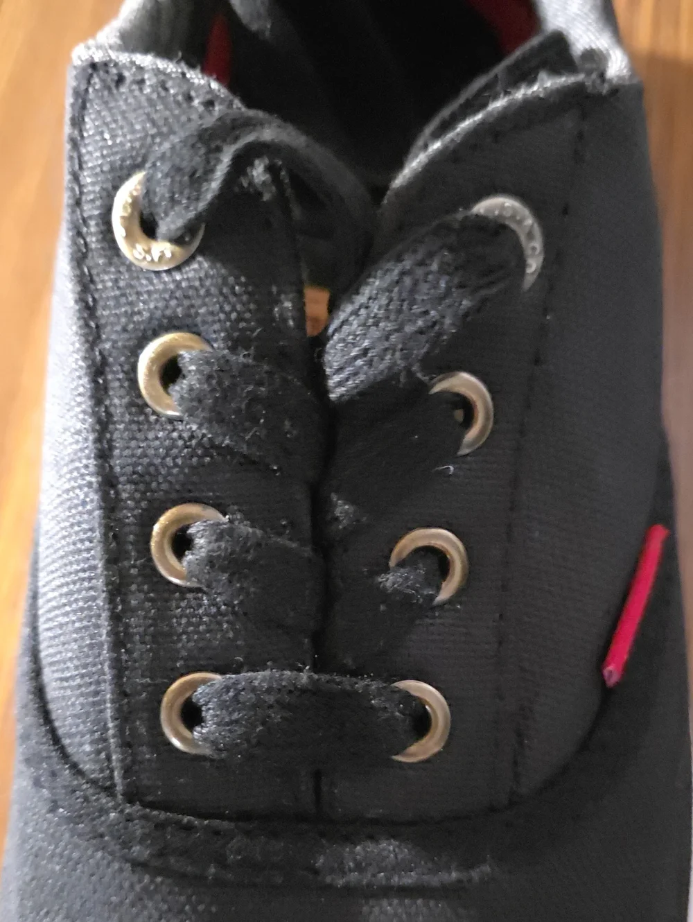 Levi's Black Ethan Canvas Low-Top Lace-Up Sneakers with White Trim